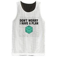 DonT Worry I Have A Plan Funny Dungeon Chaotic Dragon Mesh Reversible Basketball Jersey Tank