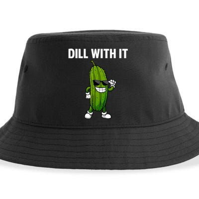 Dill With It Funny For Pickles Lover Sustainable Bucket Hat