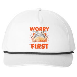 Dont Worry I Hugged It First Funny Arborist Gift Lumberjack Snapback Five-Panel Rope Hat