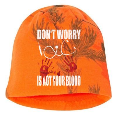 Don't Worry Is Not Your Blood Halloween Nurse Gift Kati - Camo Knit Beanie