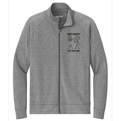 Dont Worry I Got Your Back Funny Stick Man Humor Stretch Full-Zip Cadet Jacket