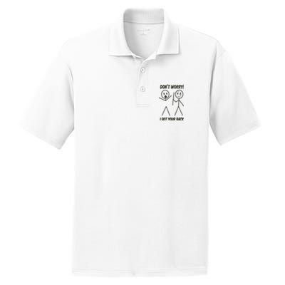 Dont Worry I Got Your Back Funny Stick Man Humor PosiCharge RacerMesh Polo