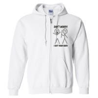 Dont Worry I Got Your Back Funny Stick Man Humor Full Zip Hoodie