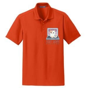 Don't Worry I'm From Tech Support Computer Cat Dry Zone Grid Polo