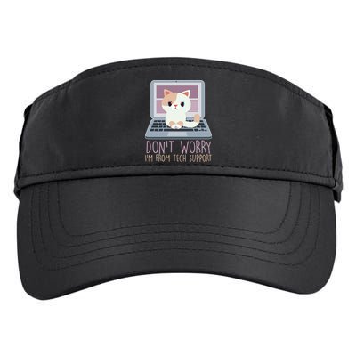 Don't Worry I'm From Tech Support Computer Cat Adult Drive Performance Visor