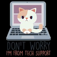 Don't Worry I'm From Tech Support Computer Cat Coffee Mug