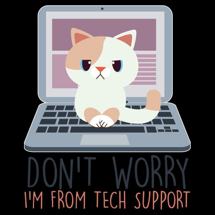 Don't Worry I'm From Tech Support Computer Cat Coffee Mug
