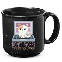 Don't Worry I'm From Tech Support Computer Cat 15oz Campfire Ceramic Mug