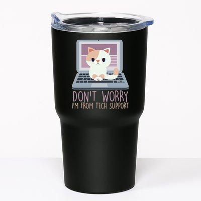 Don't Worry I'm From Tech Support Computer Cat Tumbler