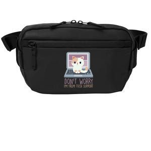 Don't Worry I'm From Tech Support Computer Cat Crossbody Pack