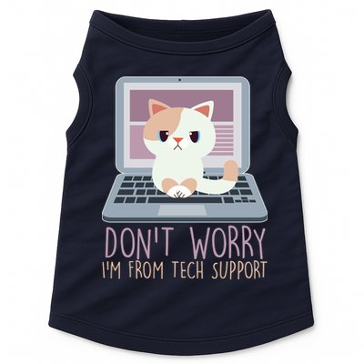 Don't Worry I'm From Tech Support Computer Cat Doggie Tank