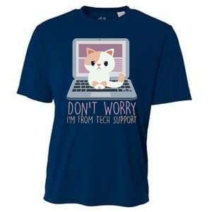 Don't Worry I'm From Tech Support Computer Cat Cooling Performance Crew T-Shirt