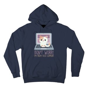 Don't Worry I'm From Tech Support Computer Cat Hoodie