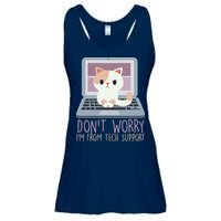 Don't Worry I'm From Tech Support Computer Cat Ladies Essential Flowy Tank