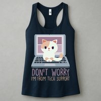 Don't Worry I'm From Tech Support Computer Cat Womens Tank Top