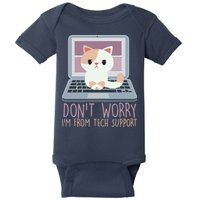 Don't Worry I'm From Tech Support Computer Cat Baby Bodysuit