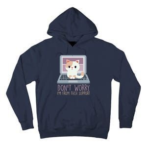 Don't Worry I'm From Tech Support Computer Cat Tall Hoodie