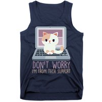 Don't Worry I'm From Tech Support Computer Cat Tank Top