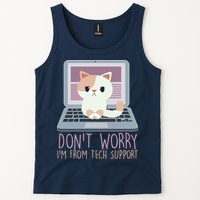Don't Worry I'm From Tech Support Computer Cat Tank Top