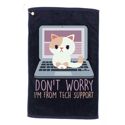 Don't Worry I'm From Tech Support Computer Cat Golf Towel