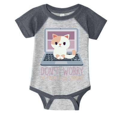 Don't Worry I'm From Tech Support Computer Cat Infant Baby Jersey Bodysuit