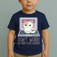 Don't Worry I'm From Tech Support Computer Cat Toddler T-Shirt