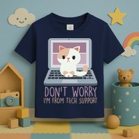 Don't Worry I'm From Tech Support Computer Cat Toddler T-Shirt