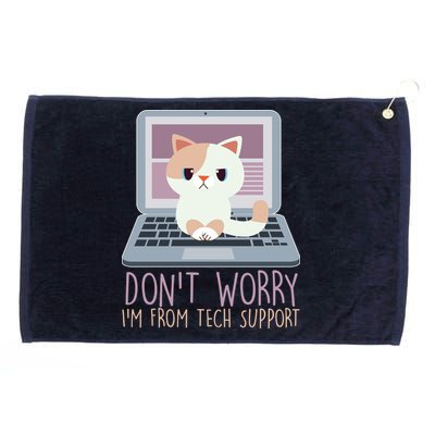 Don't Worry I'm From Tech Support Computer Cat Grommeted Golf Towel
