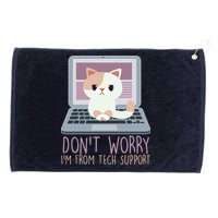 Don't Worry I'm From Tech Support Computer Cat Grommeted Golf Towel