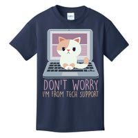 Don't Worry I'm From Tech Support Computer Cat Kids T-Shirt