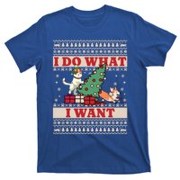 Do What I Want Cat Knocking Over Christmas Tree On Dog Cute Gift T-Shirt