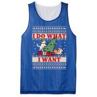 Do What I Want Cat Knocking Over Christmas Tree On Dog Cute Gift Mesh Reversible Basketball Jersey Tank