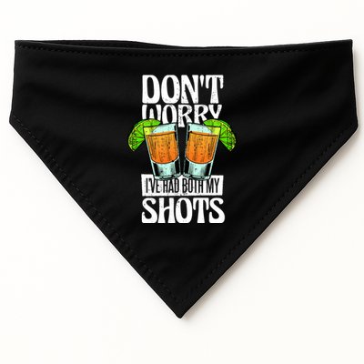 Don't Worry I Had Both My Shots Funny Tequila Drinking USA-Made Doggie Bandana