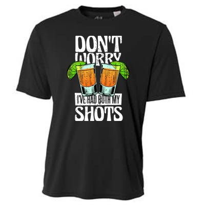 Don't Worry I Had Both My Shots Funny Tequila Drinking Cooling Performance Crew T-Shirt