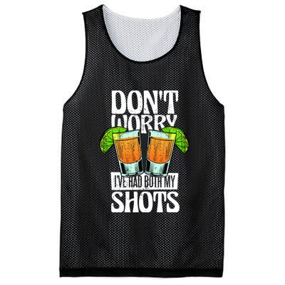 Don't Worry I Had Both My Shots Funny Tequila Drinking Mesh Reversible Basketball Jersey Tank