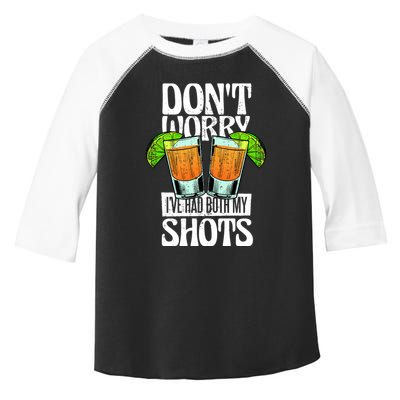 Don't Worry I Had Both My Shots Funny Tequila Drinking Toddler Fine Jersey T-Shirt