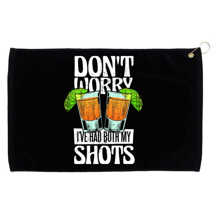 Don't Worry I Had Both My Shots Funny Tequila Drinking Grommeted Golf Towel