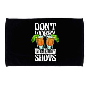 Don't Worry I Had Both My Shots Funny Tequila Drinking Microfiber Hand Towel