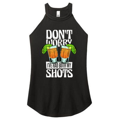 Don't Worry I Had Both My Shots Funny Tequila Drinking Women's Perfect Tri Rocker Tank