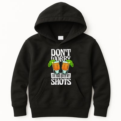 Don't Worry I Had Both My Shots Funny Tequila Drinking Kids Hoodie