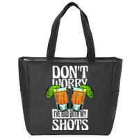 Don't Worry I Had Both My Shots Funny Tequila Drinking Zip Tote Bag