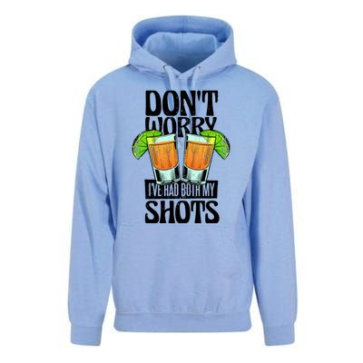 Don't Worry I Had Both My Shots Funny Tequila Drinking Unisex Surf Hoodie