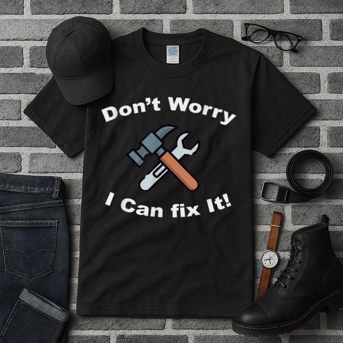 Don't Worry I Can Fix It! Funny Mechanic Ts Tall T-Shirt