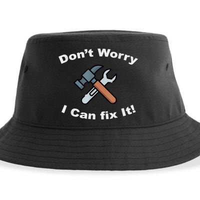 Don't Worry I Can Fix It! Funny Mechanic Ts Sustainable Bucket Hat