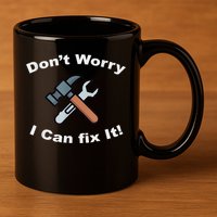 Don't Worry I Can Fix It! Funny Mechanic Ts 11oz C Handle Ceramic Mug