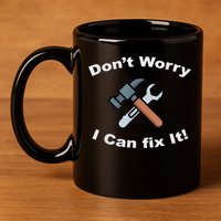 Don't Worry I Can Fix It! Funny Mechanic Ts 11oz C Handle Ceramic Mug