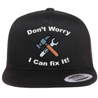 Don't Worry I Can Fix It! Funny Mechanic Ts Flatbill Hat