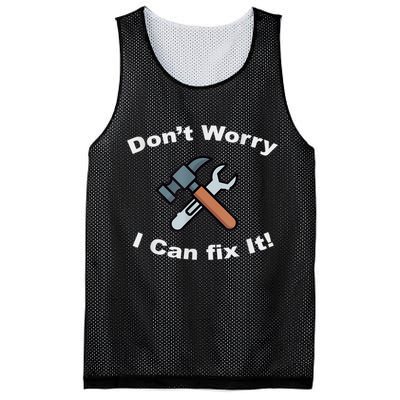 Don't Worry I Can Fix It! Funny Mechanic Ts Mesh Reversible Basketball Jersey Tank