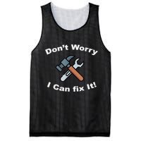 Don't Worry I Can Fix It! Funny Mechanic Ts Mesh Reversible Basketball Jersey Tank