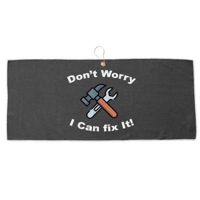 Don't Worry I Can Fix It! Funny Mechanic Ts Large Microfiber Waffle Golf Towel